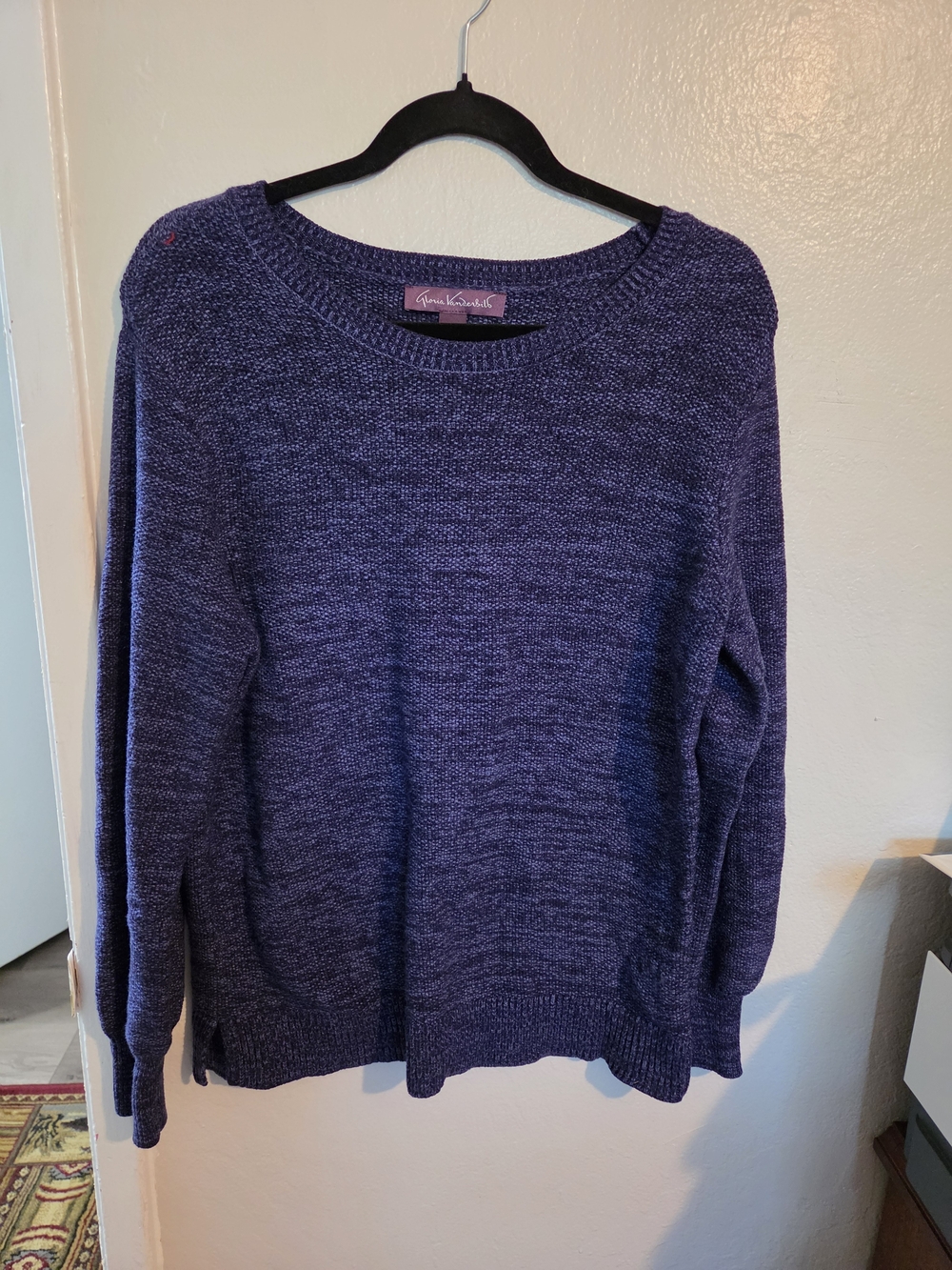 Anne Klein Purple Crewneck Sweater